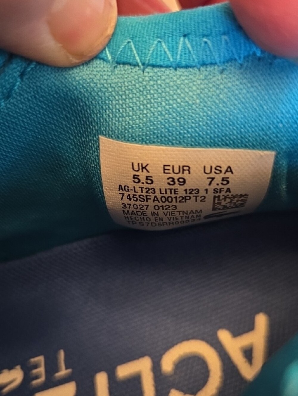 Lacoste ACLT23 - LSR FOAM Blue Athletic Lace-Up Sneakers - Picture 7 of 8